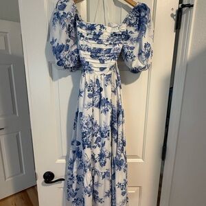 Emerson Poplin Puff sleeve Midi dress
